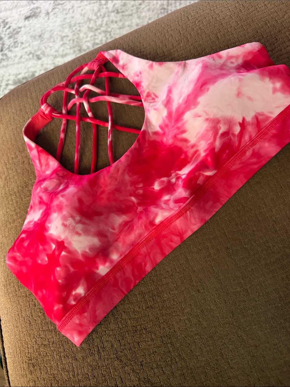 CVG Large Red and White Butterfly Back Bra